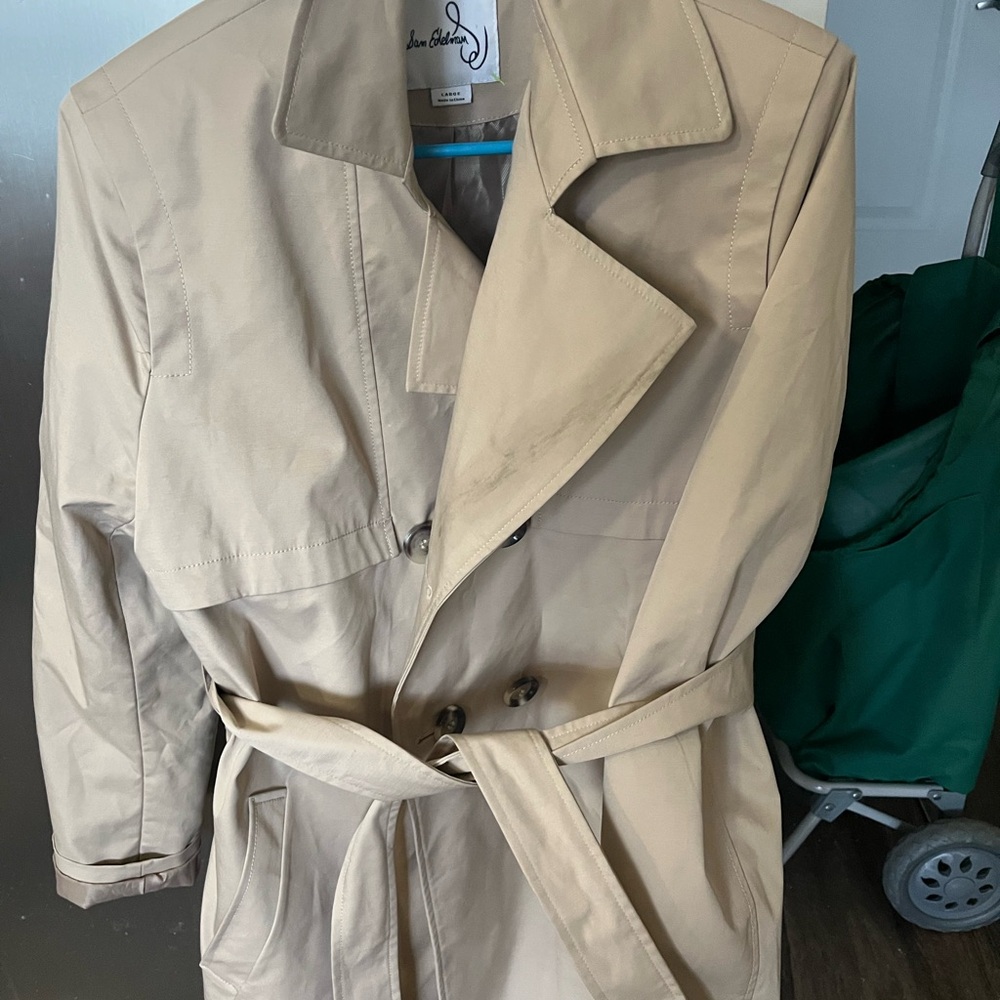 Tan Double-Breasted Trench Coat